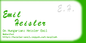 emil heisler business card